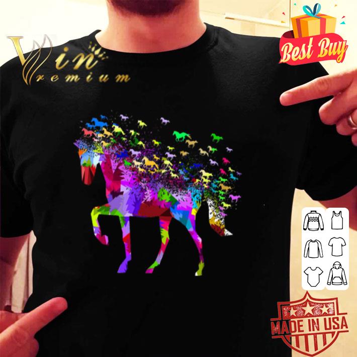 Horses colorful graphic shirt