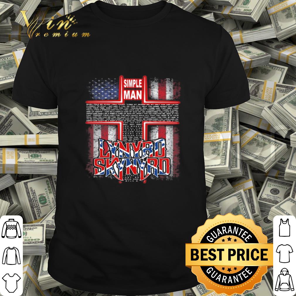 Cross Jesus Simple man lyrics Lynyrd Skynyrd American flag shirt