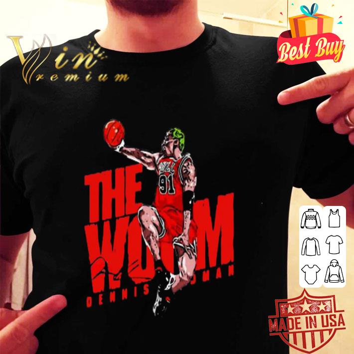 91 Dennis Rodman The Wom Chicago Bulls signature shirt 91 Dennis Rodman The Wom Chicago Bulls signature shirt