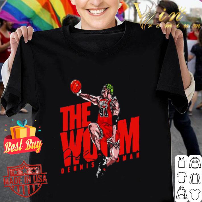 91 Dennis Rodman The Wom Chicago Bulls signature shirt 91 Dennis Rodman The Wom Chicago Bulls signature shirt