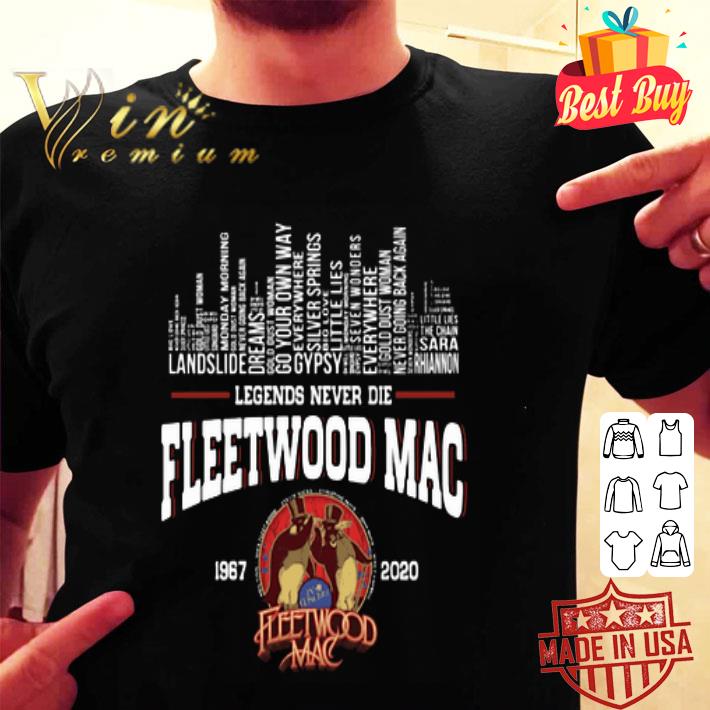 Legends never die Fleetwood Mac 1967 2020 shirt