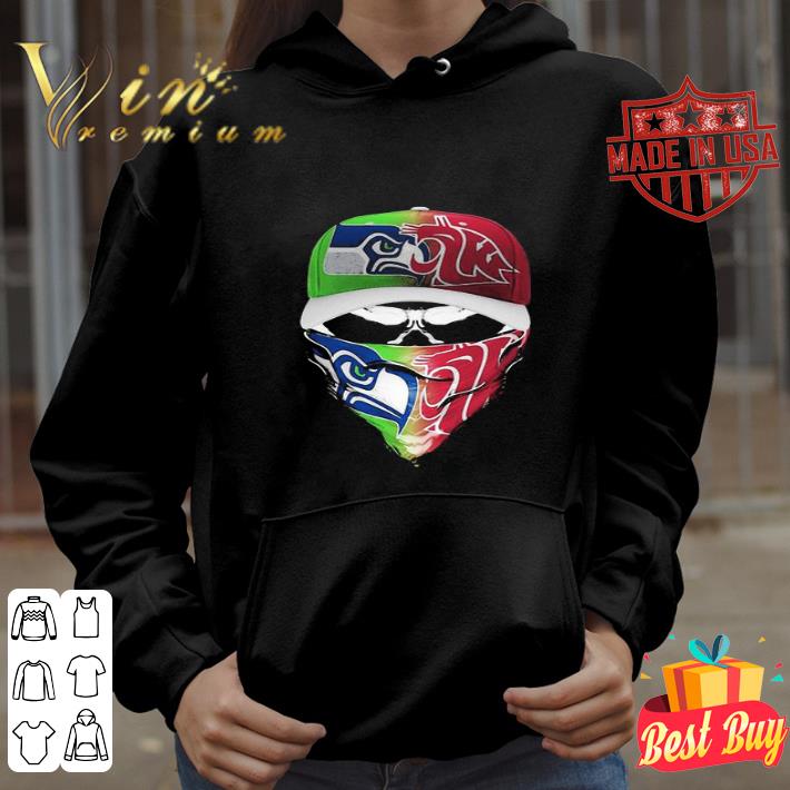 Skull Seattle Seahawks And Washington State Cougars Coronavirus shirt Skull Seattle Seahawks And Washington State Cougars Coronavirus shirt