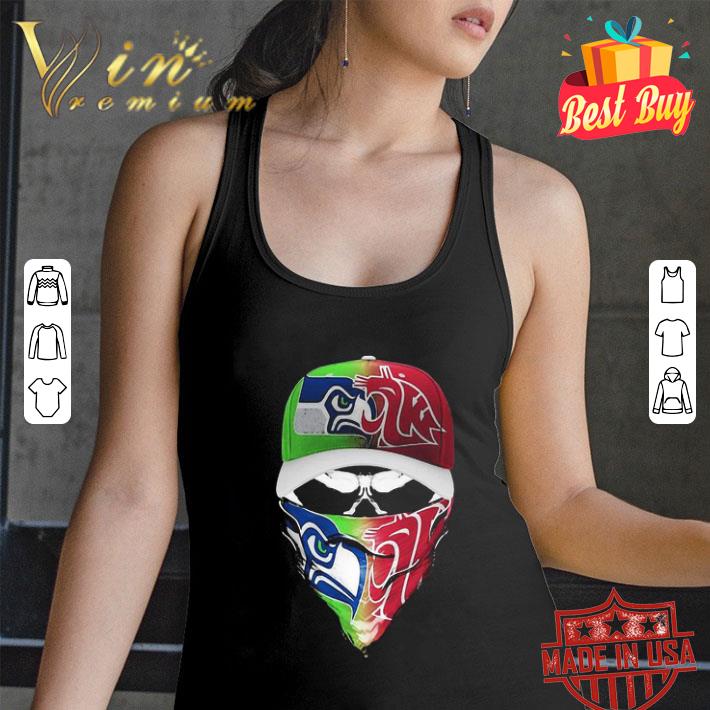 Skull Seattle Seahawks And Washington State Cougars Coronavirus shirt Skull Seattle Seahawks And Washington State Cougars Coronavirus shirt