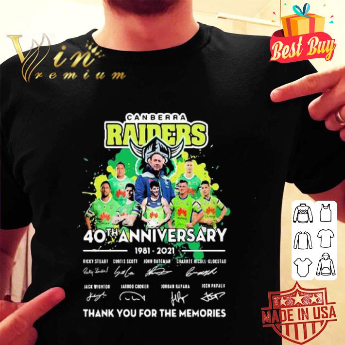 Canberra Raiders 40th Anniversary 1981 2021 Signatures shirt