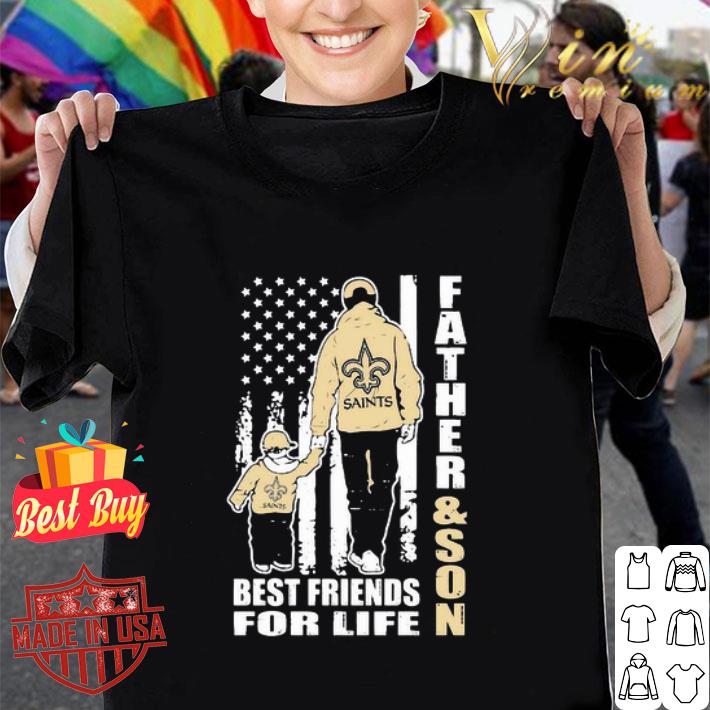 New Orleans Saints Father & Son Best Friends For Life American Flag shirt New Orleans Saints Father & Son Best Friends For Life American Flag shirt
