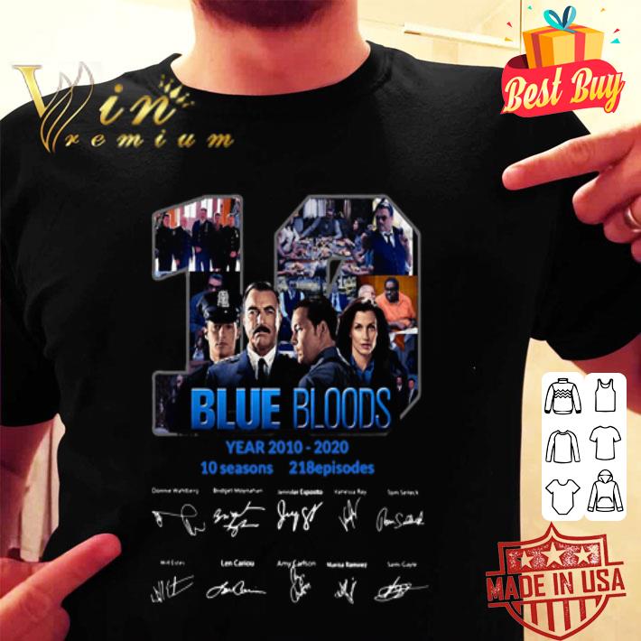 19 year 2010 2020 Blue Bloods 10 seasons 218 episodes signatures shirt