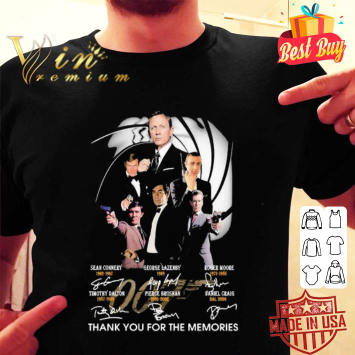 James Bond 007 Thank You For The Memories Signatures shirt