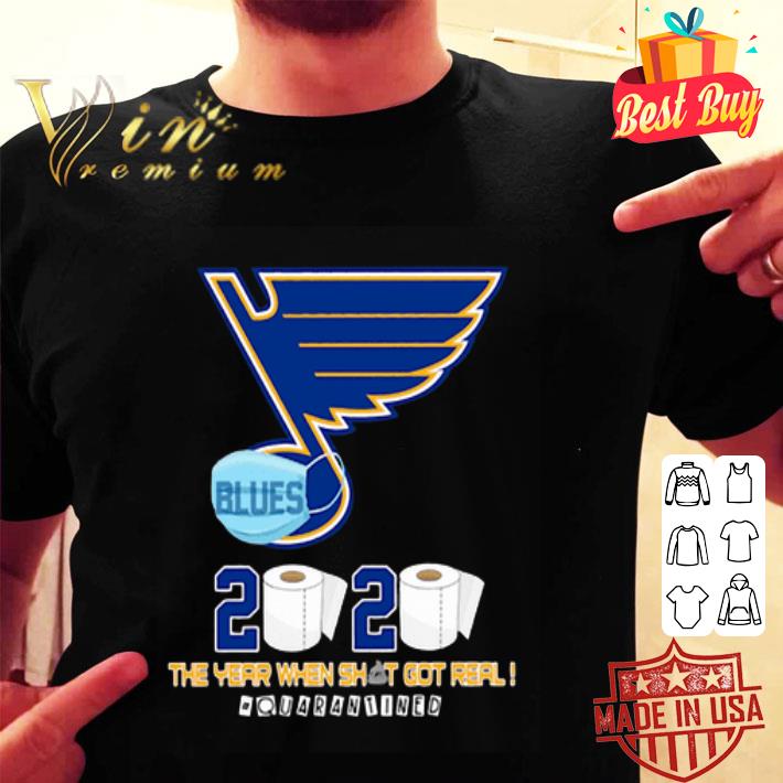 St Louis Blues 2020 the year when shit got real #quarantined Coronavirus shirt