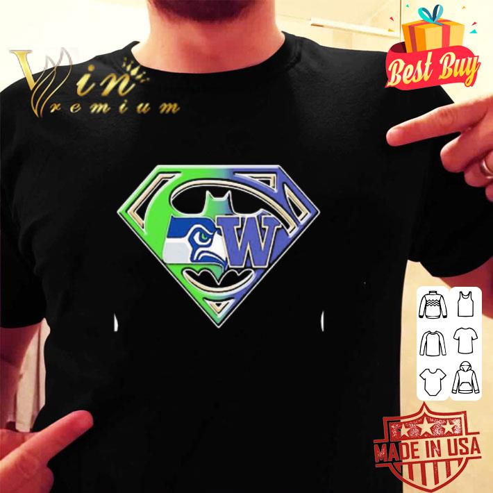 Seattle Seahawks And Washington Huskies Superman Logo shirt