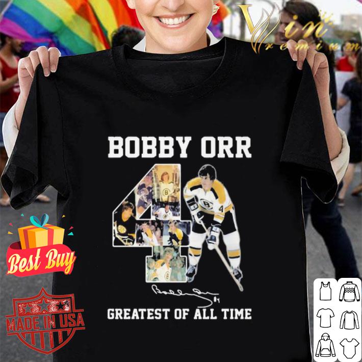 4 Bobby Orr Boston Bruins signature greatest of all time shirt