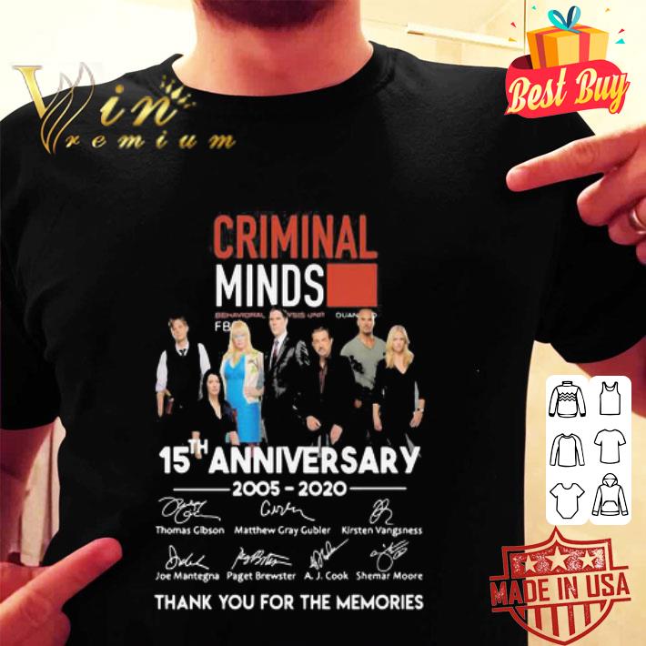Criminal Minds 15th anniversary 2005 2020 signatures shirt