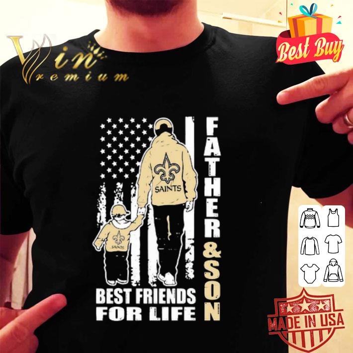 New Orleans Saints Father & Son Best Friends For Life American Flag shirt New Orleans Saints Father & Son Best Friends For Life American Flag shirt