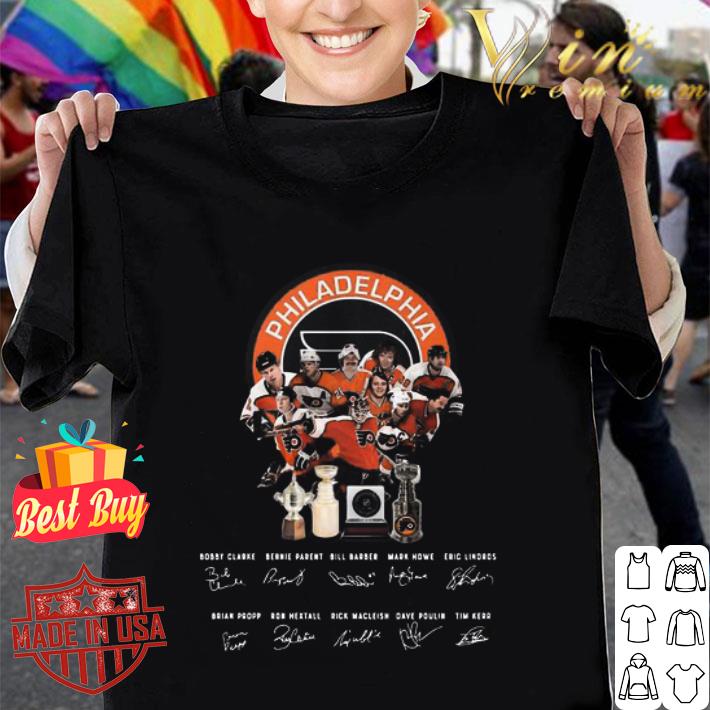 Logo Philadelphia Flyers signatures shirt