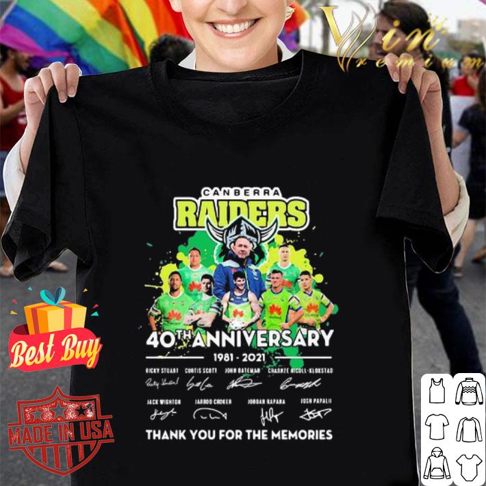 Canberra Raiders 40th Anniversary 1981 2021 Signatures shirt
