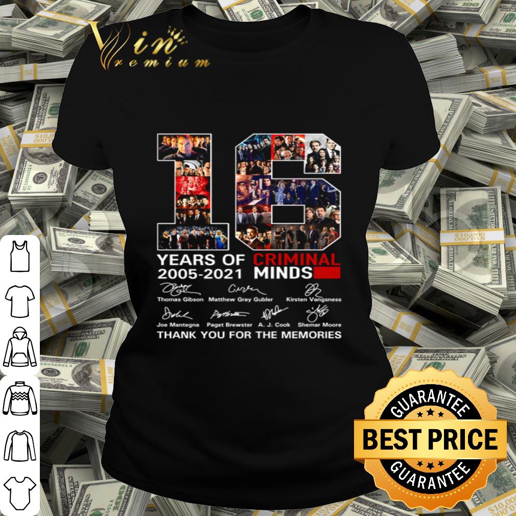 16 years of Criminal Minds 2005-2021 signatures shirt