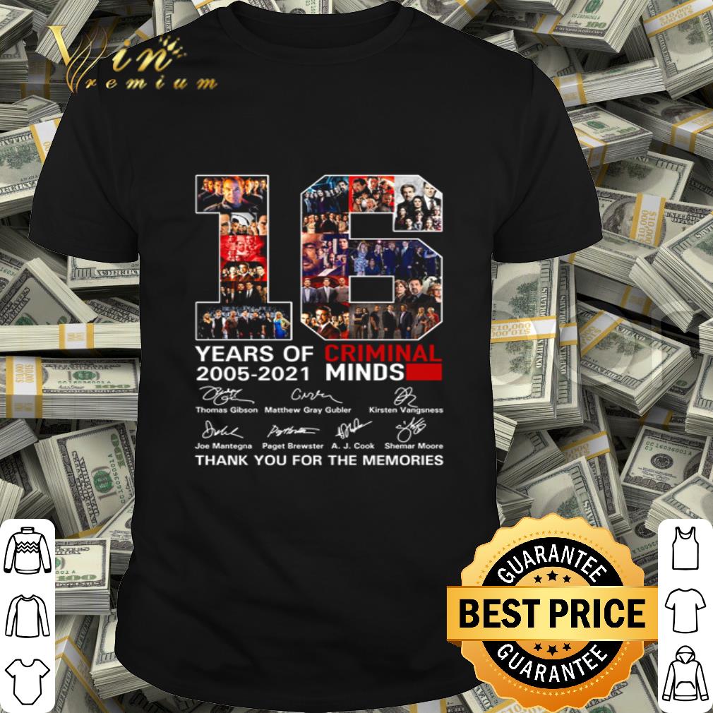 16 years of Criminal Minds 2005-2021 signatures shirt