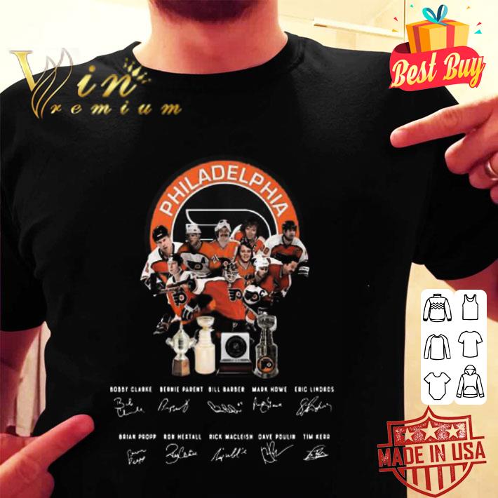 Logo Philadelphia Flyers signatures shirt