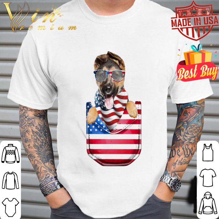 German Shepherd In Pocket 4th Of July Independence Day shirt