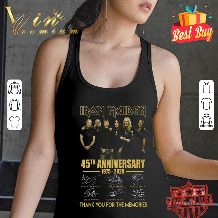 Iron Maiden Band 45th anniversary 1975-2020 signatures shirt Iron Maiden Band 45th anniversary 1975-2020 signatures shirt
