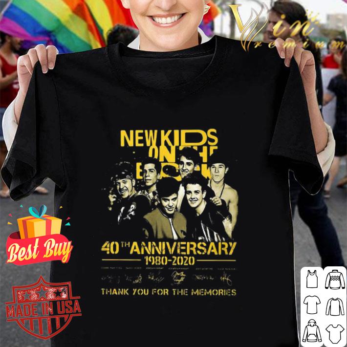 New Kids On The Block 40th Anniversary 1980 2020 Thank You For The Memories shirt
