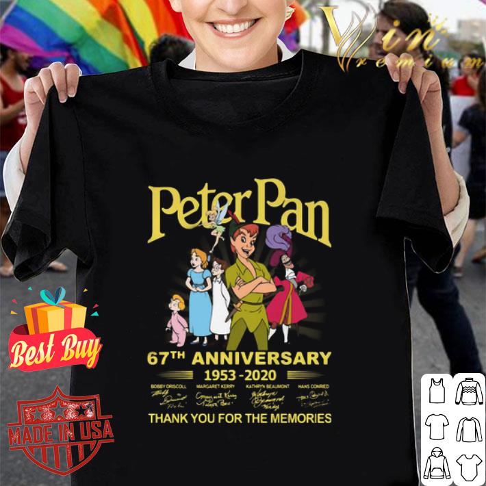 Peter Pan 67th Anniversary 1953-2020 Signatures shirt Peter Pan 67th Anniversary 1953-2020 Signatures shirt