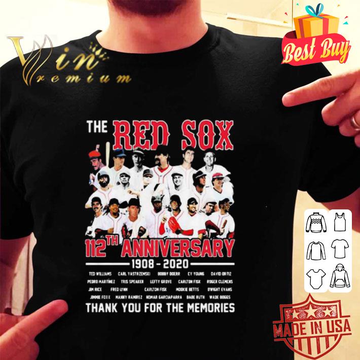 The Boston Red Sox 112th Anniversary 1908-2020 MLB Star Legends shirt