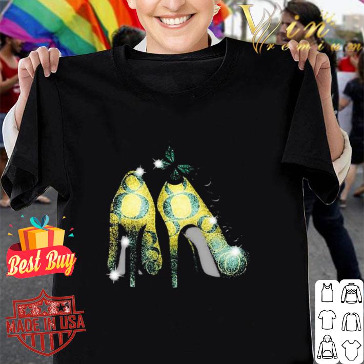 High Heels Butterfly Oregon Ducks Glitter shirt