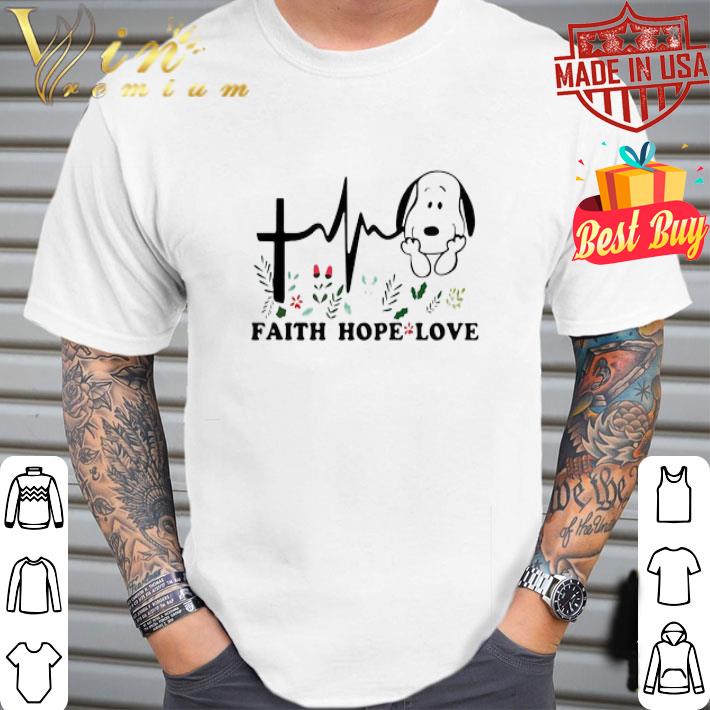 Snoopy Heartbeat Faith Hope Love shirt