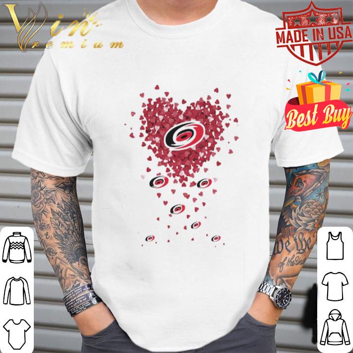 Love Carolina Hurricanes Hockey Logo Tiny Shape Hearts shirt