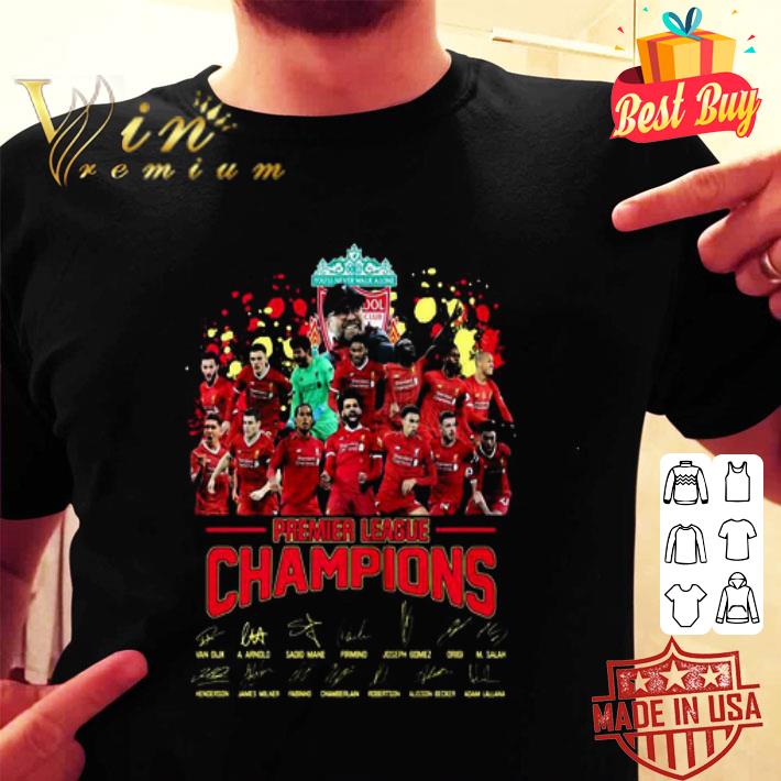 Liverpool Fc Premier League Champions Signatures shirt