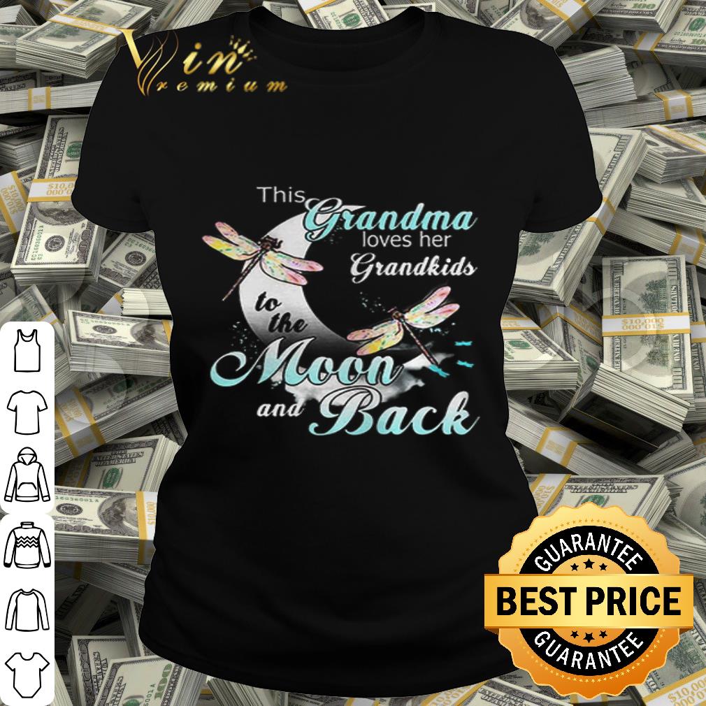 Dragonfly this grandma loves her grandkids to the moon and back shirt
