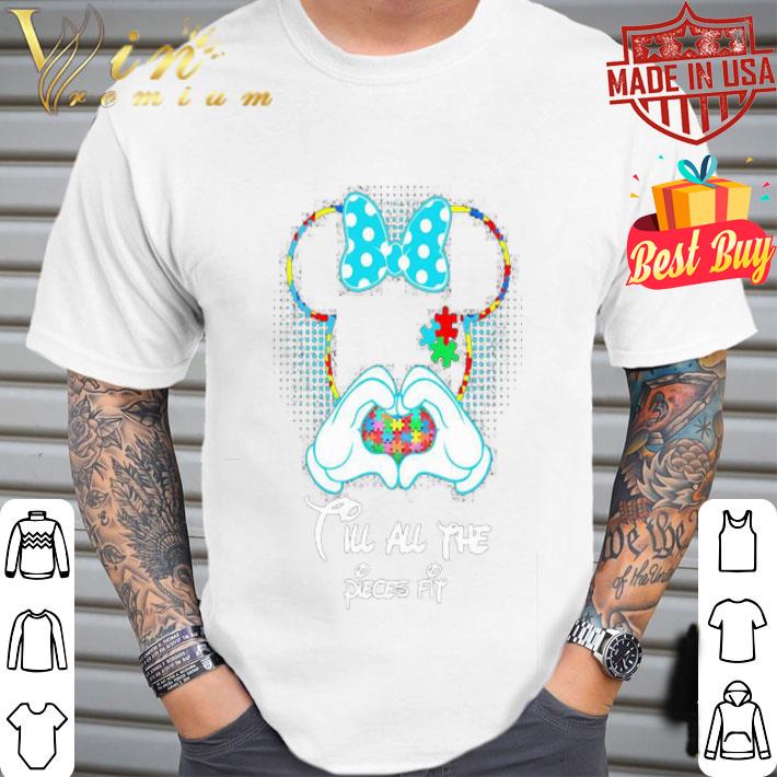Minnie mouse till all the pieces fit autism heart shirt