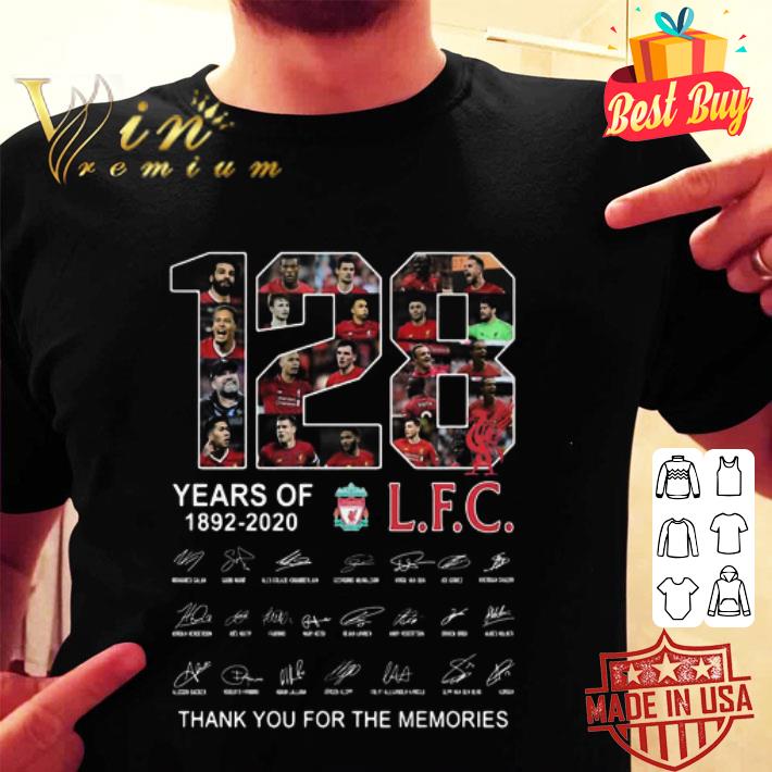 128 years of 1892 2020 liverpool football club players signatures shirt
