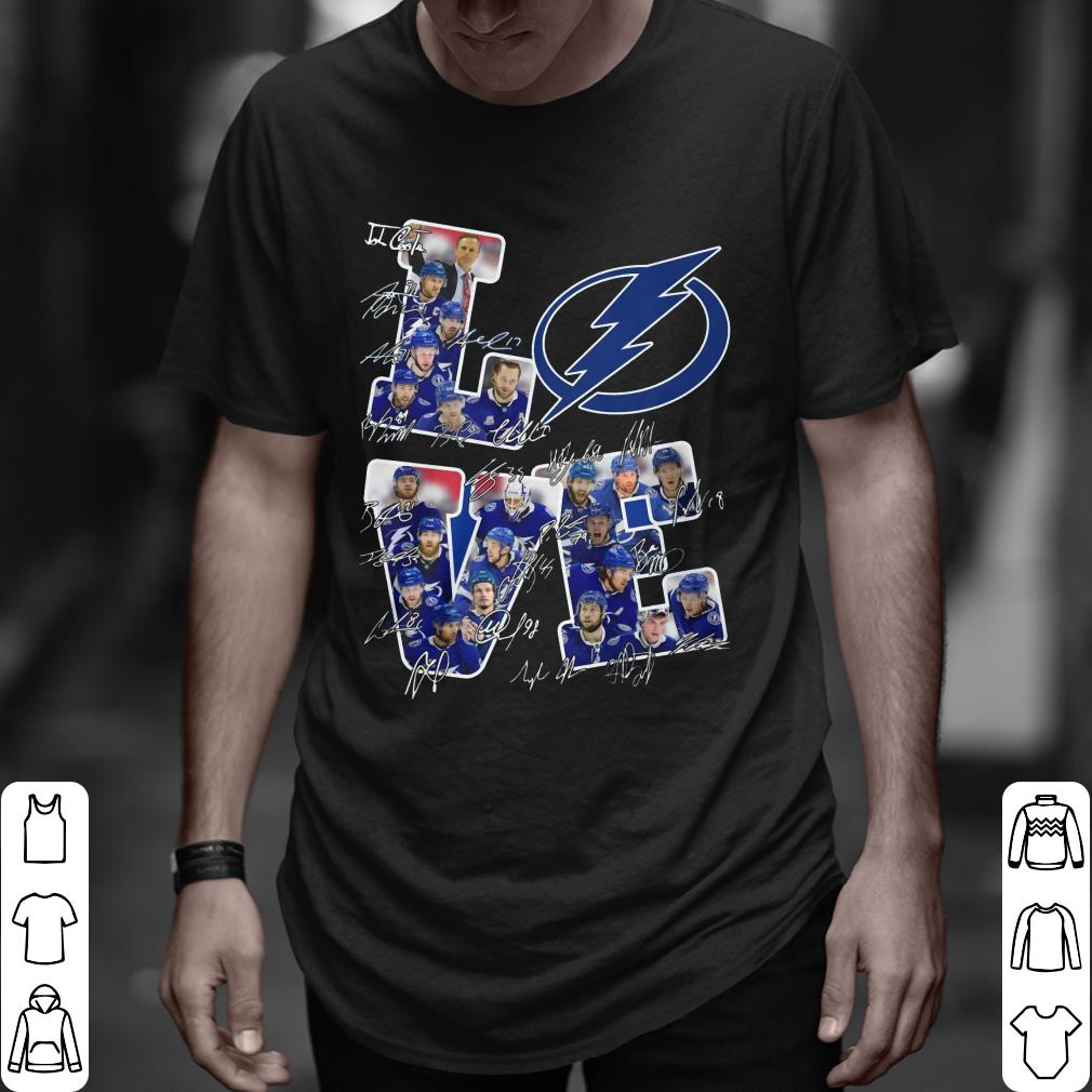 Cool Tampa Bay Lightning Fan Art Love Signature Shirt Cool Tampa Bay Lightning Fan Art Love Signature Shirt 1