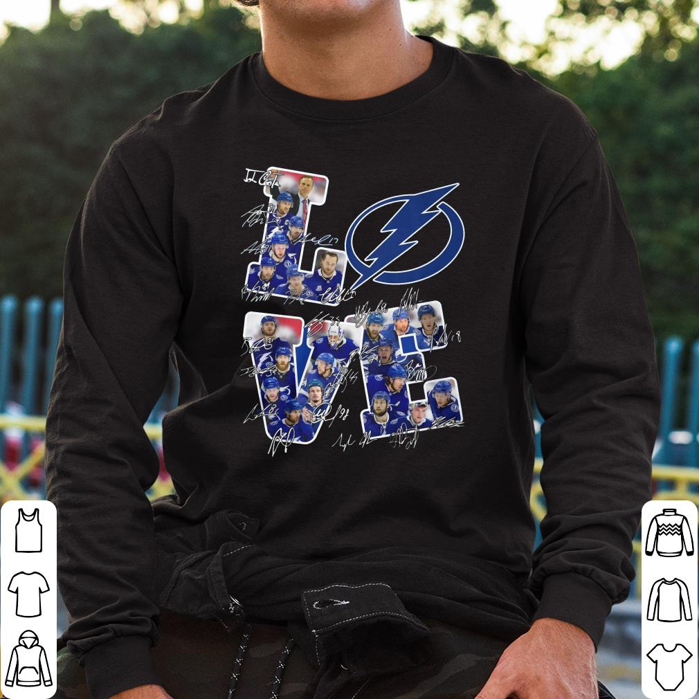 Cool Tampa Bay Lightning Fan Art Love Signature Shirt Cool Tampa Bay Lightning Fan Art Love Signature Shirt 2