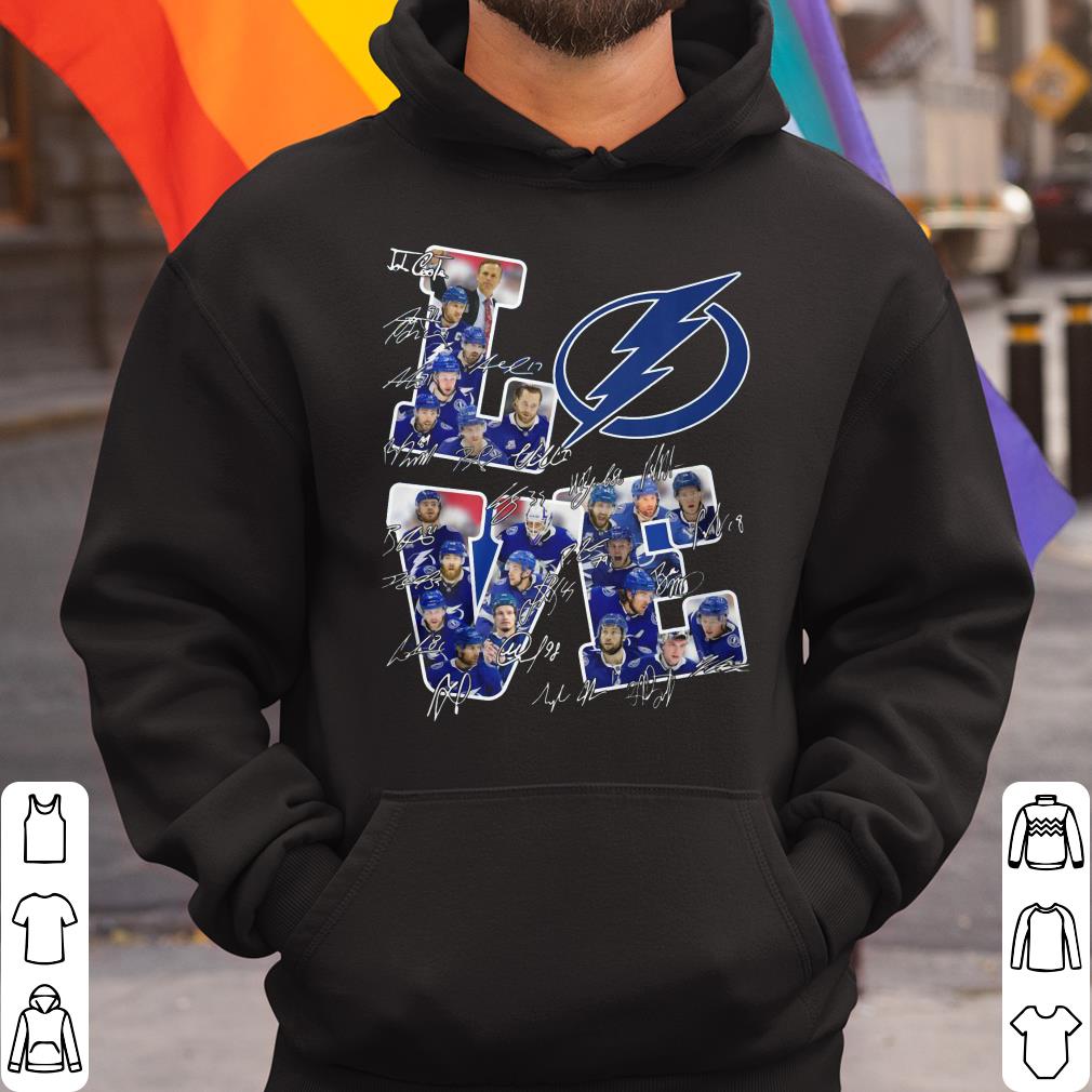 Cool Tampa Bay Lightning Fan Art Love Signature Shirt Cool Tampa Bay Lightning Fan Art Love Signature Shirt 3