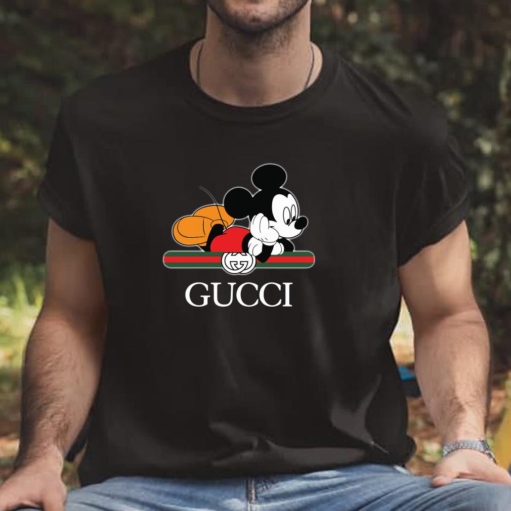 Mickey Mouse On Logo Gucci Shirt Mickey Mouse On Logo Gucci Shirt 1