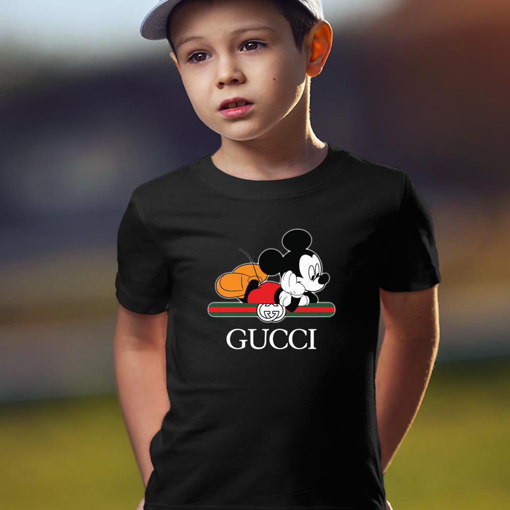 Mickey Mouse On Logo Gucci Shirt Mickey Mouse On Logo Gucci Shirt 2