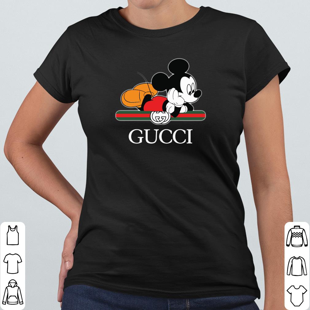 Mickey Mouse On Logo Gucci Shirt Mickey Mouse On Logo Gucci Shirt 3