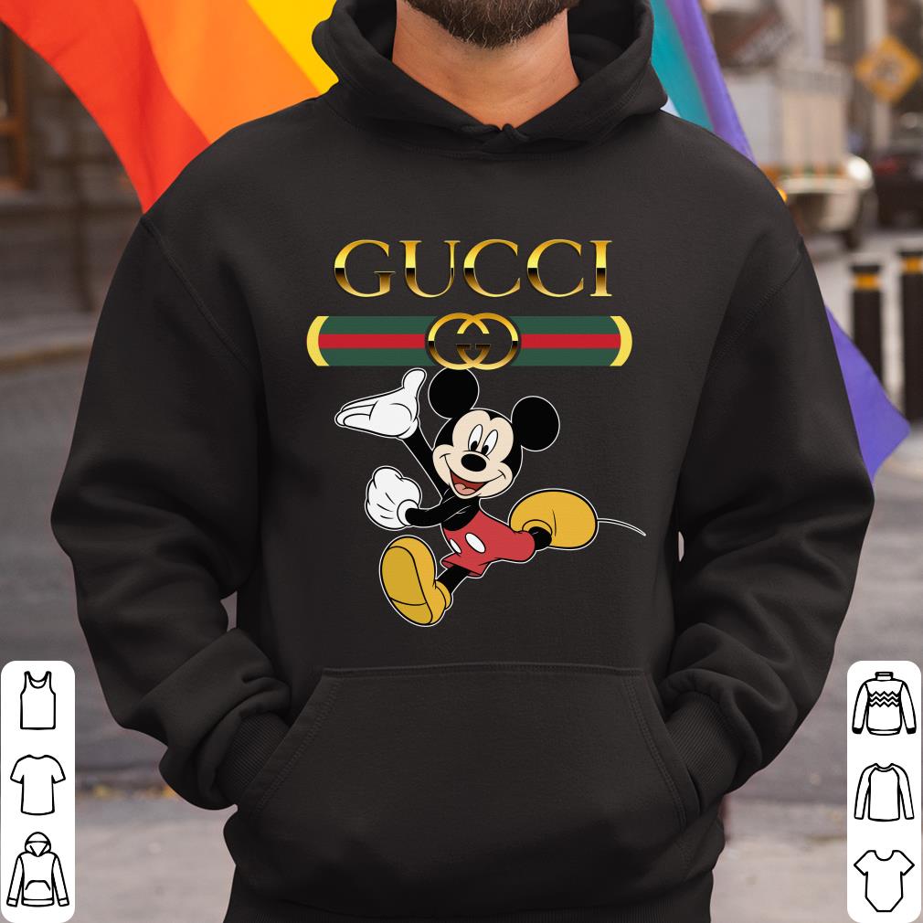 Walt Disney Mickey Mouse and Logo Gucci Shirt Walt Disney Mickey Mouse and Logo Gucci Shirt 2