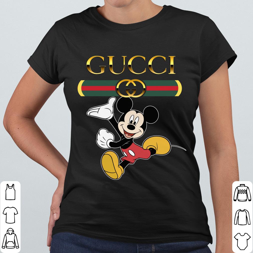 Walt Disney Mickey Mouse and Logo Gucci Shirt Walt Disney Mickey Mouse and Logo Gucci Shirt 3