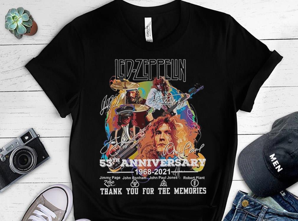 53th Anniversary 1968 2021 Led Zeppelin Shirt, Thank You For The Memories Led Zeppelin Shirt, Led Zeppelin Rock Band Shirt