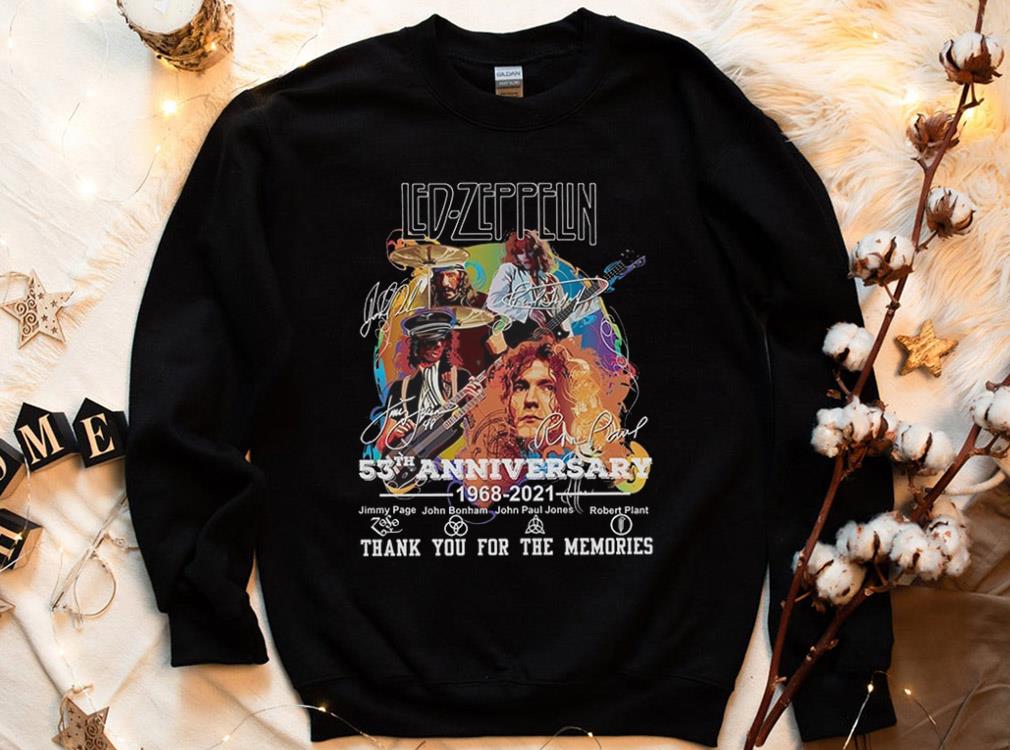 53th Anniversary 1968 2021 Led Zeppelin Shirt, Thank You For The Memories Led Zeppelin Shirt, Led Zeppelin Rock Band Shirt 2