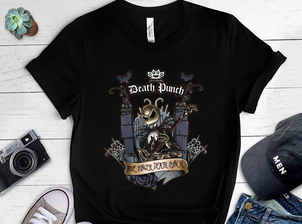 Five Finger Death Punch Skellington Shirt, Skellington Death Punch Play Guitar Shirt 4 Five Finger Death Punch Skellington Shirt, Skellington Death Punch Play Guitar Shirt