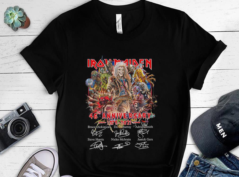 Hot Ironmaiden 46th Anniversary 1975 2021 Shirt, Ironmaiden Signature Members Shirt Hot Ironmaiden 46th Anniversary 1975 2021 Shirt, Ironmaiden Signature Members Shirt 1