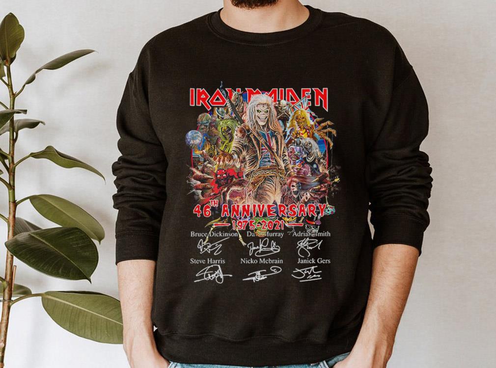 Hot Ironmaiden 46th Anniversary 1975 2021 Shirt, Ironmaiden Signature Members Shirt Hot Ironmaiden 46th Anniversary 1975 2021 Shirt, Ironmaiden Signature Members Shirt 3