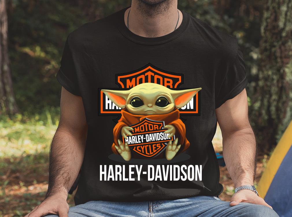 Motor Harley Davidson Baby Yoda Star Wars Shirt
