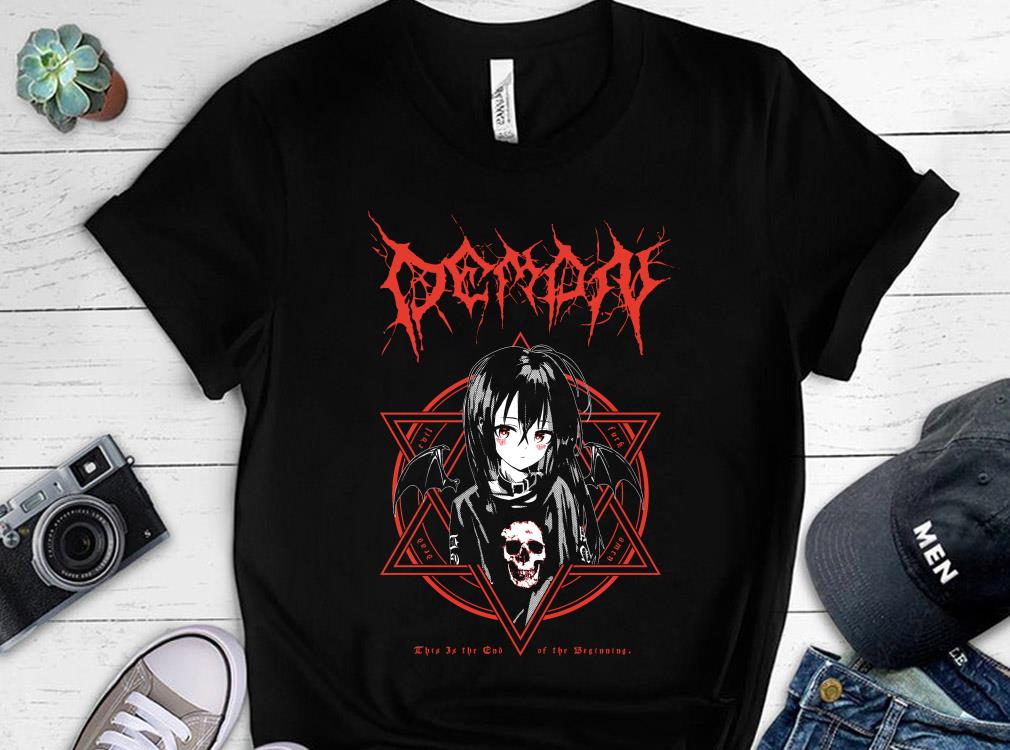 This Is The End of The Beginning Demon Nadegata Shirt, Anime Girl Demon Satanic Shirt