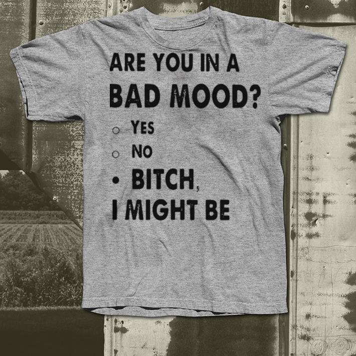 Are you in a bad mood yes no bitch I might be shirt Are you in a bad mood yes no bitch I might be shirt 4 - Are you in a bad mood yes no bitch I might be shirt