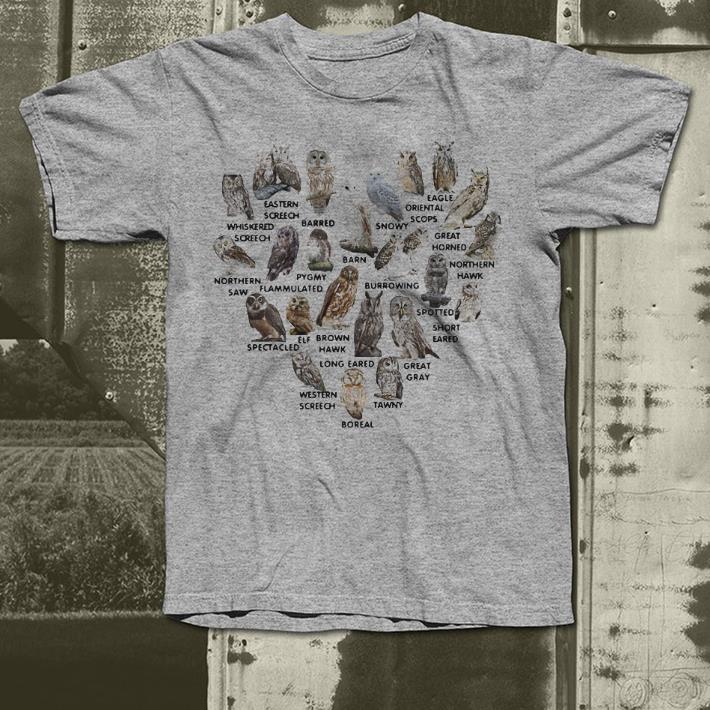 Love owls eastern screech barred barn snowy oriental scops eagle shirt 4 - Love owls eastern screech barred barn snowy oriental scops eagle shirt